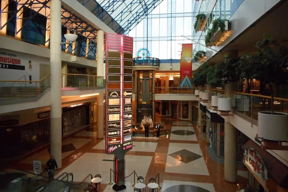 Interior of Place Versailles mall in Montreal, Canada.